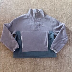Nike ACG grey and Slate Two-Tone Quarter-Zip Fleece Pullover